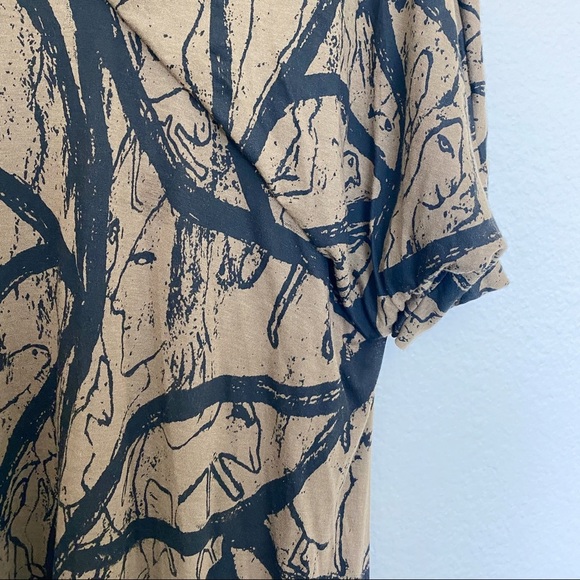 MATT HILDUR Icelandic Design Asymmetric Midi Dress Handmade in Peru SZ S - Picture 8 of 9